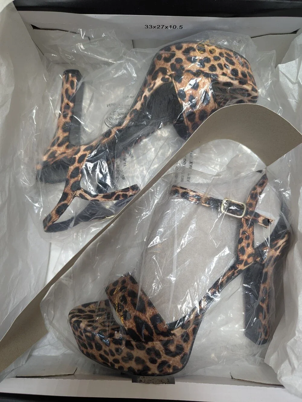 NIB Nine West Solas Platform Heel Sandals | Leopard Print| Size 6.5